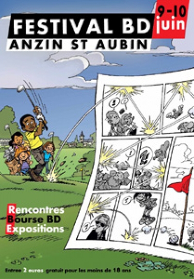 2012-06-10  - Anzin-Saint-Aubin - Réalisation de grands dessins vendus sur place